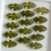 Natural 49 Pcs Sapphire Green Marquise Cut CERTIFIED Loose Gemstone 7x5 mm